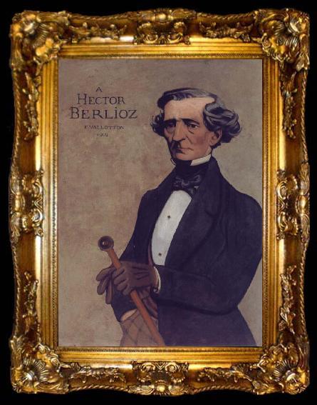 framed  Felix Vallotton Portrait decoratif of Hector Berlioz, ta009-2